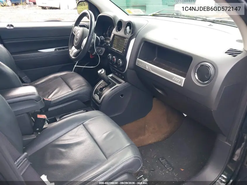 2016 JEEP COMPASS VIN 1C4NJDEB6GD572147 — фото 5