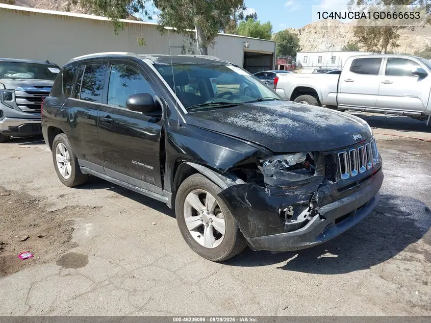 JEEP COMPASS 2016, VIN 1C4NJCBA1GD666653
