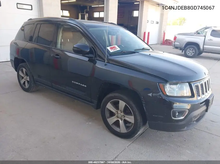 JEEP COMPASS 2016, VIN 1C4NJDEB8GD745067