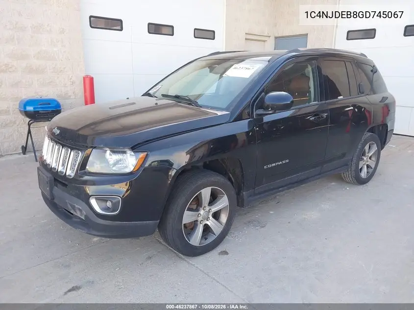 2016 JEEP COMPASS VIN 1C4NJDEB8GD745067 — фото 2