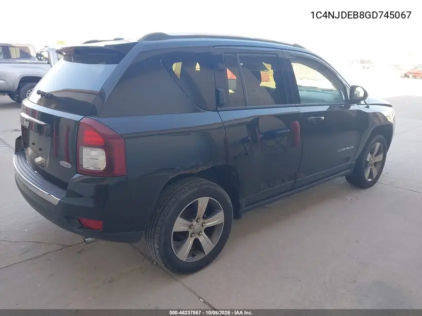 2016 JEEP COMPASS VIN 1C4NJDEB8GD745067 — фото 4