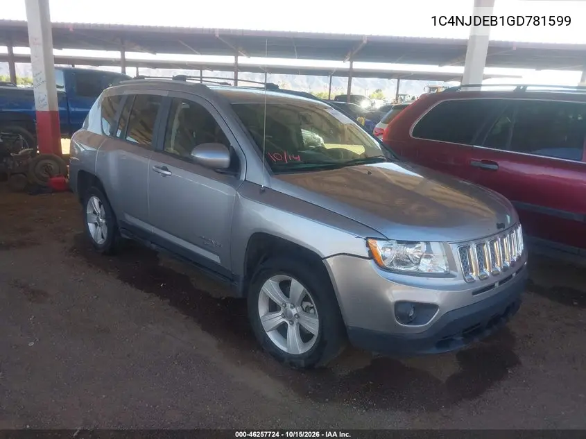 JEEP COMPASS 2016, VIN 1C4NJDEB1GD781599