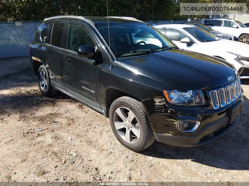 JEEP COMPASS 2016, VIN 1C4NJDEB0GD764468