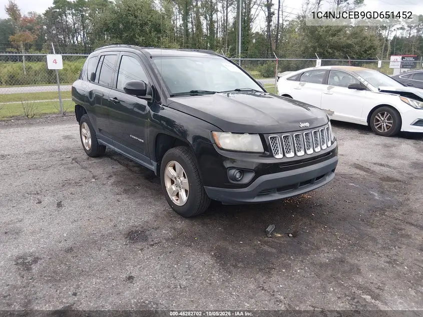 JEEP COMPASS 2016, VIN 1C4NJCEB9GD651452