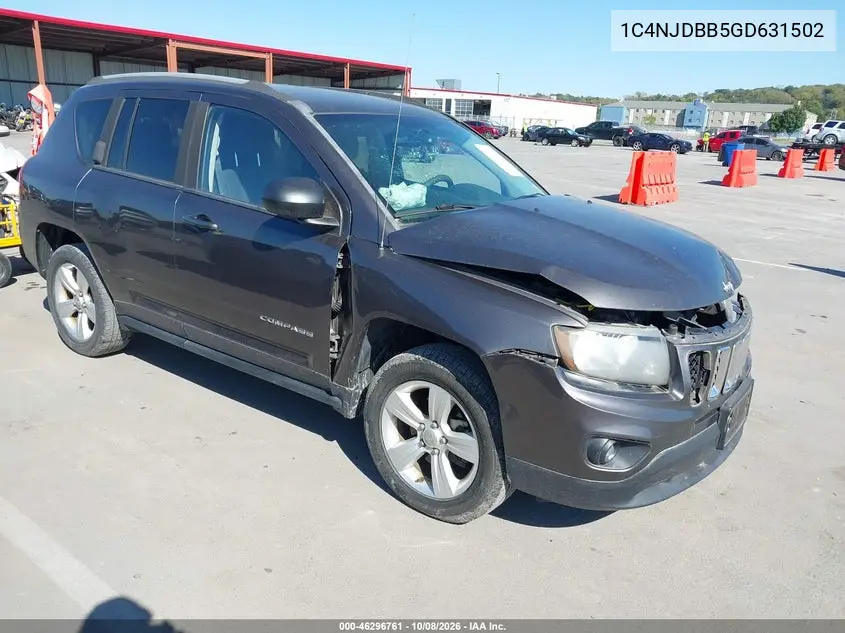 JEEP COMPASS 2016, VIN 1C4NJDBB5GD631502