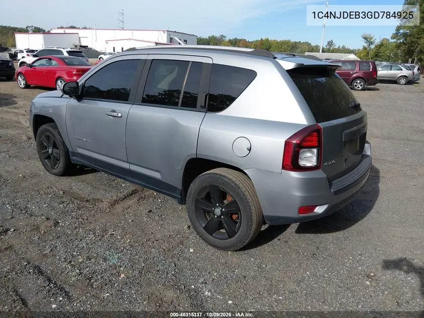 2016 JEEP COMPASS VIN 1C4NJDEB3GD784925 — фото 3