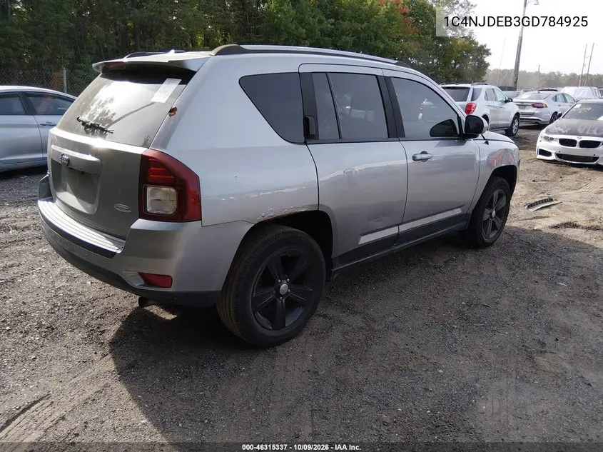 2016 JEEP COMPASS VIN 1C4NJDEB3GD784925 — фото 4