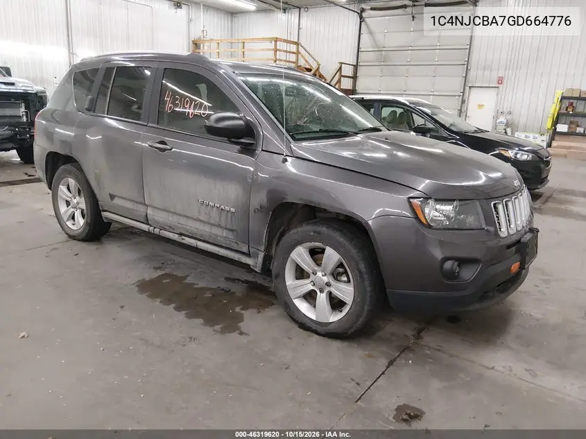 JEEP COMPASS 2016, VIN 1C4NJCBA7GD664776