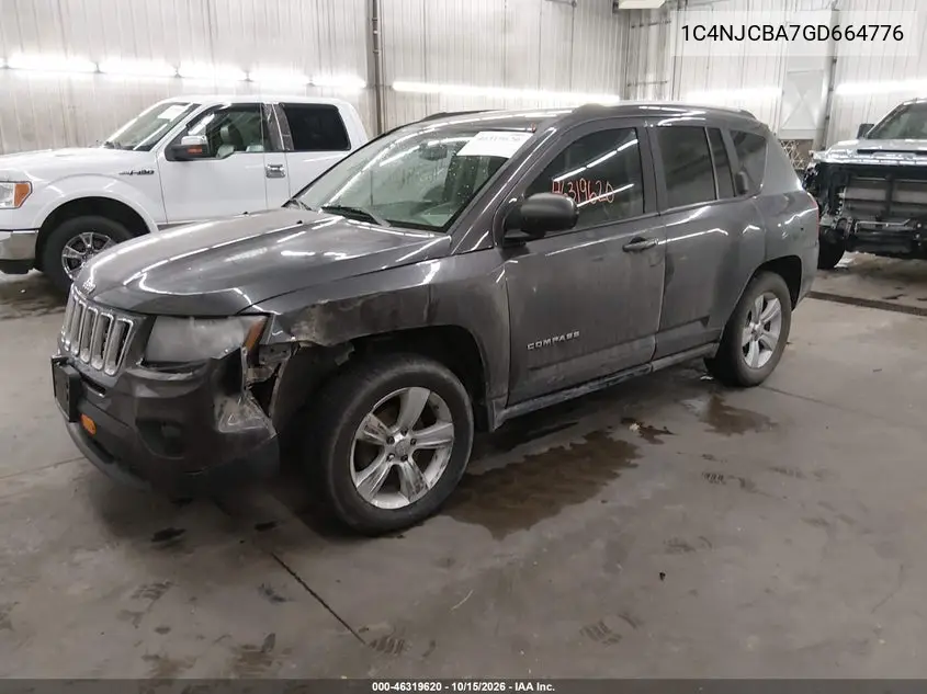 2016 JEEP COMPASS VIN 1C4NJCBA7GD664776 — фото 2