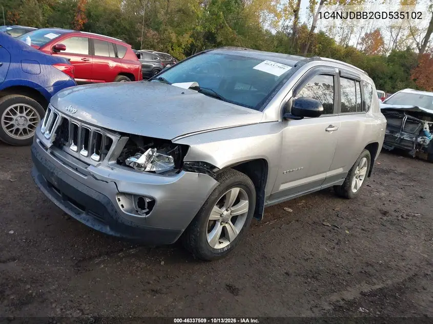 2016 JEEP COMPASS VIN 1C4NJDBB2GD535102 — фото 2
