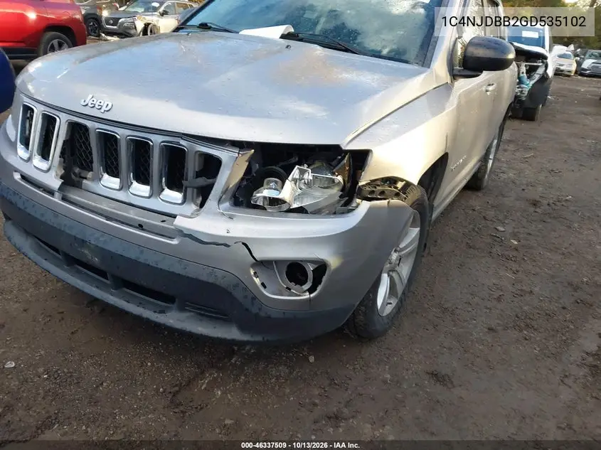 2016 JEEP COMPASS VIN 1C4NJDBB2GD535102 — фото 6