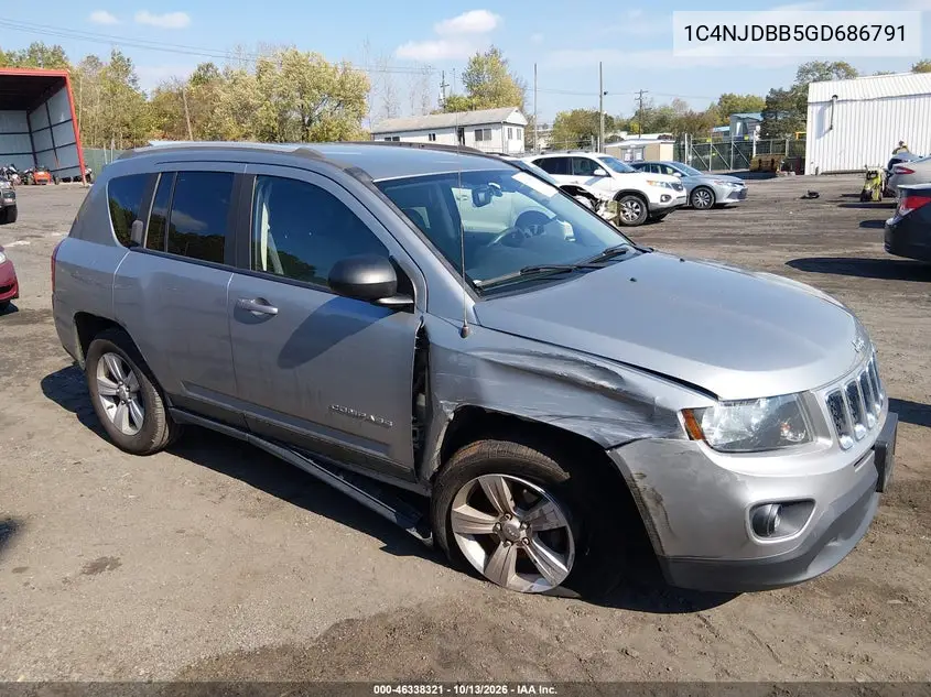 JEEP COMPASS 2016, VIN 1C4NJDBB5GD686791