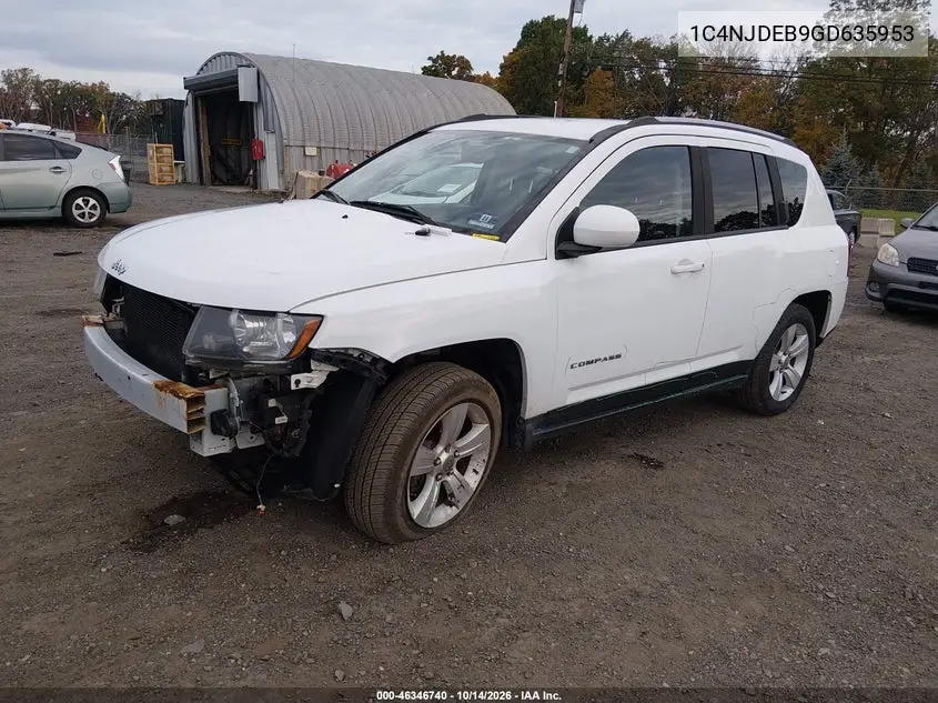 2016 JEEP COMPASS VIN 1C4NJDEB9GD635953 — фото 2