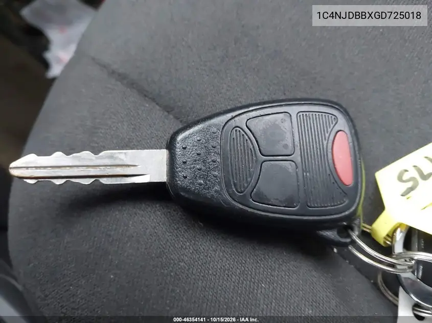 2016 JEEP COMPASS VIN 1C4NJDBBXGD725018 — фото 11