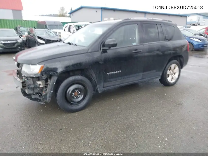 2016 JEEP COMPASS VIN 1C4NJDBBXGD725018 — фото 2