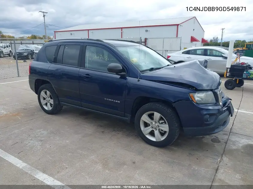 JEEP COMPASS 2016, VIN 1C4NJDBB9GD549871