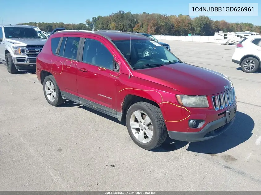 JEEP COMPASS 2016, VIN 1C4NJDBB1GD626961