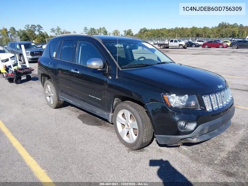 JEEP COMPASS 2016, VIN 1C4NJDEB6GD756309