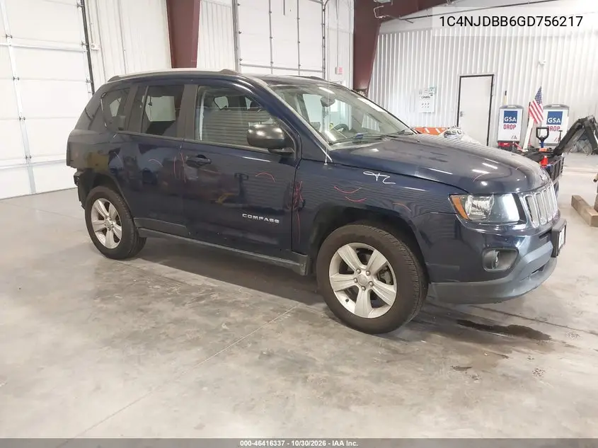 JEEP COMPASS 2016, VIN 1C4NJDBB6GD756217