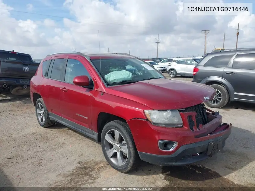 JEEP COMPASS 2016, VIN 1C4NJCEA1GD716446