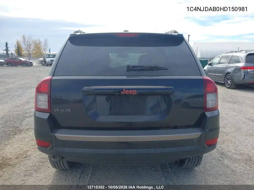 2017 JEEP COMPASS VIN 1C4NJDAB0HD150981 — фото 17