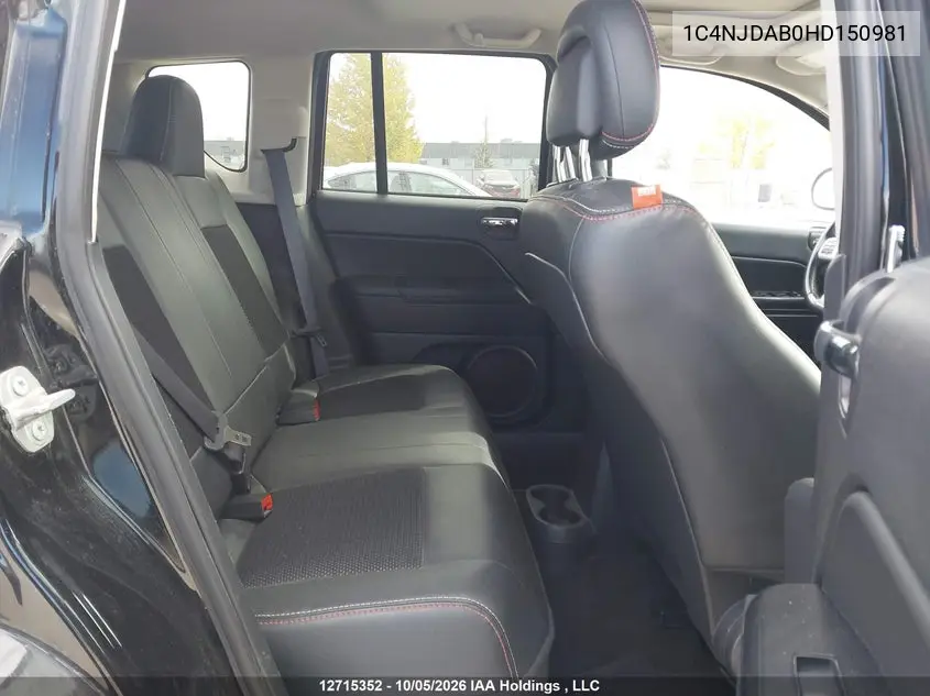 2017 JEEP COMPASS VIN 1C4NJDAB0HD150981 — фото 8