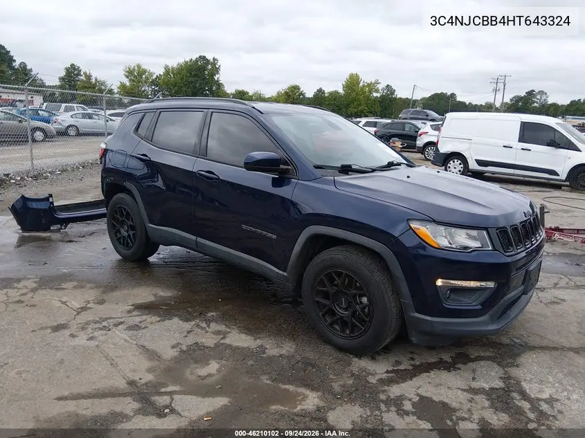 JEEP COMPASS 2017, VIN 3C4NJCBB4HT643324