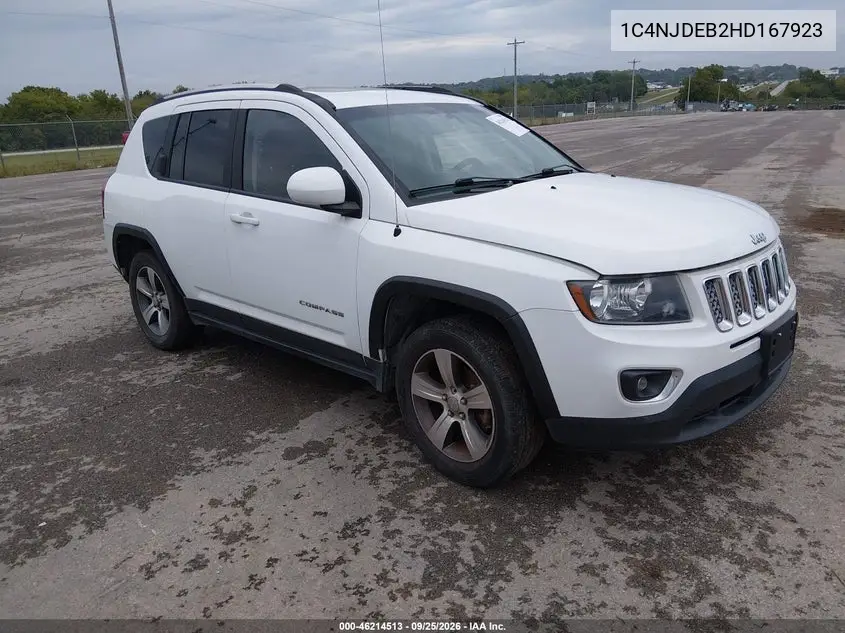 JEEP COMPASS 2017, VIN 1C4NJDEB2HD167923