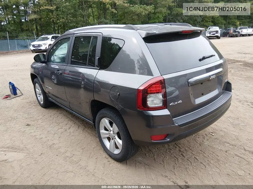 2017 JEEP COMPASS VIN 1C4NJDEB7HD205016 — фото 3