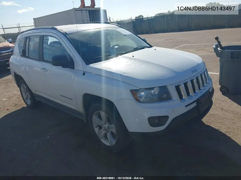 JEEP COMPASS 2017, VIN 1C4NJDBB6HD143497