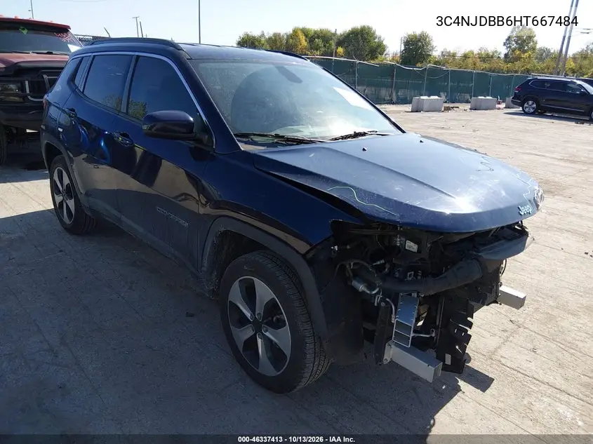 JEEP COMPASS 2017, VIN 3C4NJDBB6HT667484