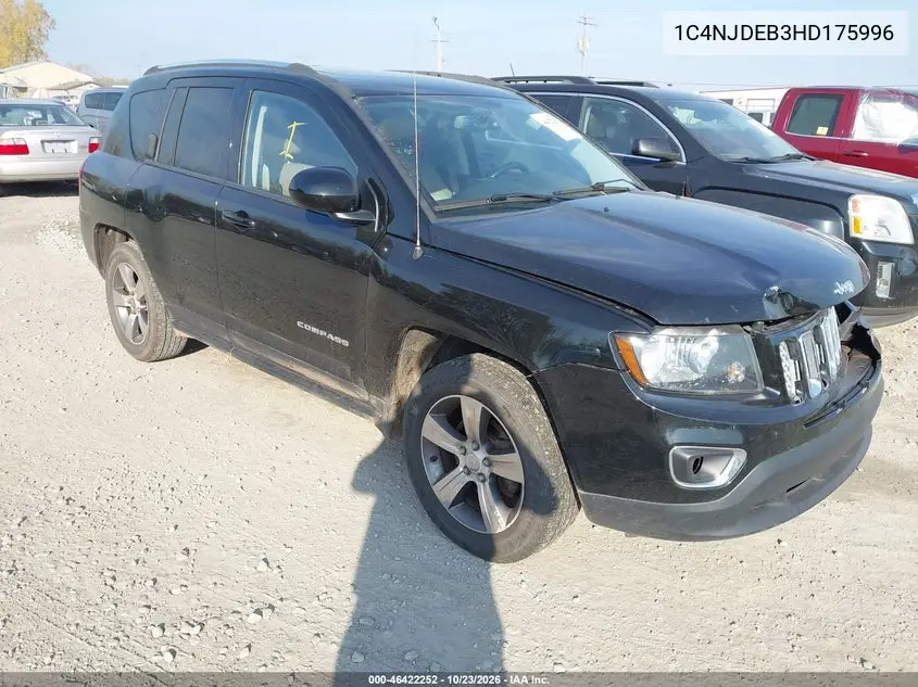 JEEP COMPASS 2017, VIN 1C4NJDEB3HD175996