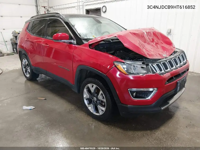 JEEP COMPASS 2017, VIN 3C4NJDCB9HT616852
