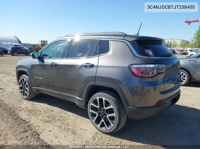 2018 JEEP COMPASS VIN 3C4NJDCB7JT238455 — фото 3