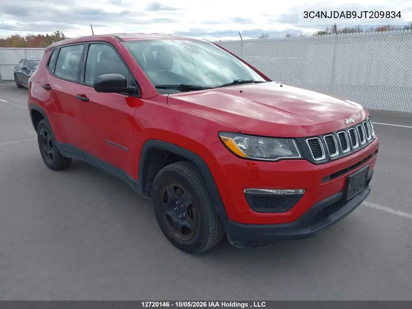 JEEP COMPASS 2018, VIN 3C4NJDAB9JT209834