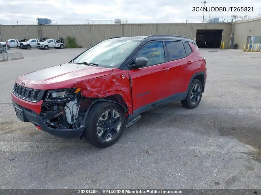 2018 JEEP COMPASS VIN 3C4NJDDB0JT265821 — фото 2