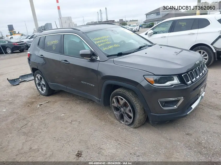 JEEP COMPASS 2018, VIN 3C4NJDCB1JT362060