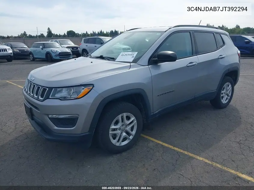 2018 JEEP COMPASS VIN 3C4NJDAB7JT392294 — фото 2