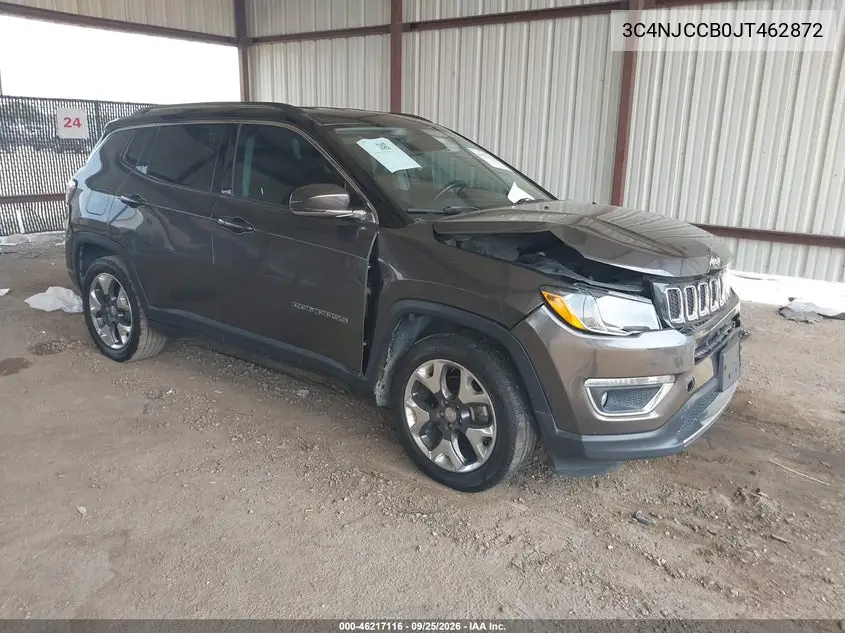 JEEP COMPASS 2018, VIN 3C4NJCCB0JT462872
