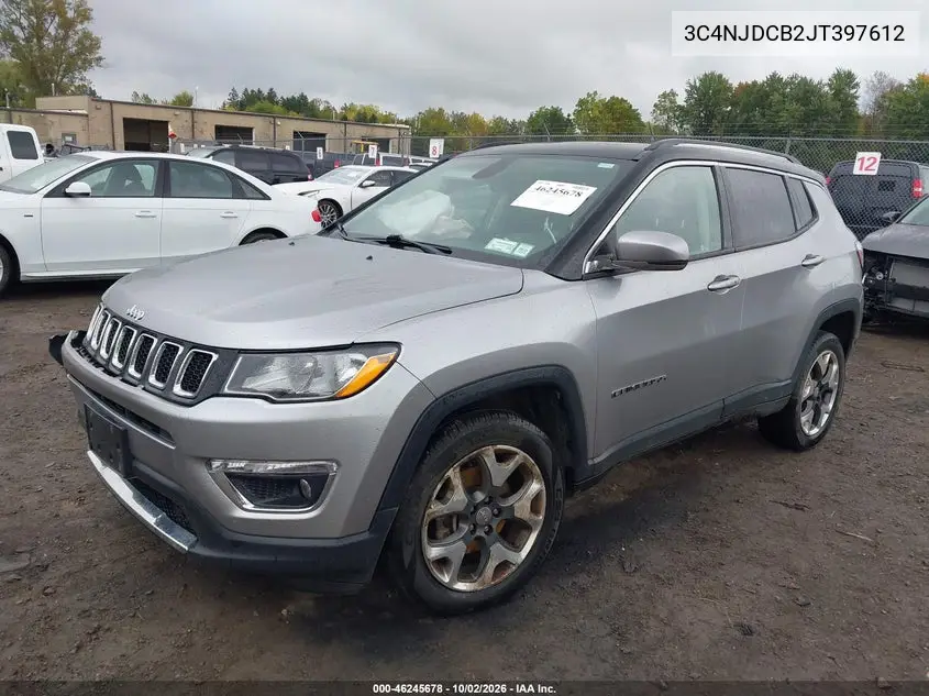 2018 JEEP COMPASS VIN 3C4NJDCB2JT397612 — фото 2