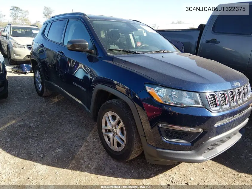 JEEP COMPASS 2018, VIN 3C4NJCAB6JT322375