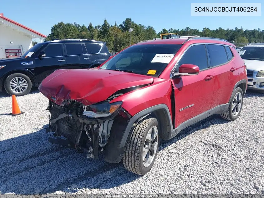 2018 JEEP COMPASS VIN 3C4NJCCB0JT406284 — фото 2