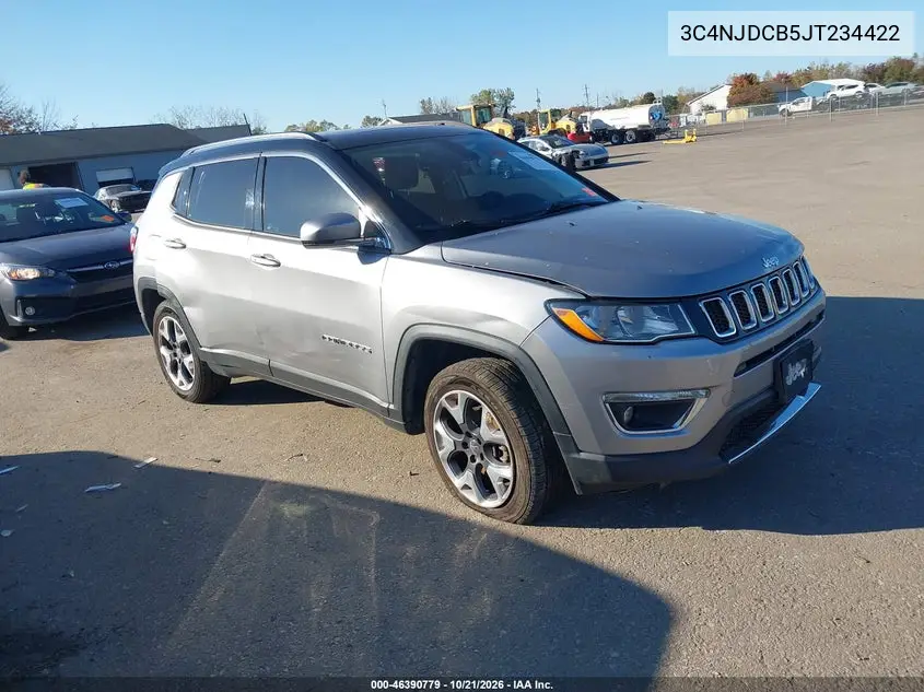 JEEP COMPASS 2018, VIN 3C4NJDCB5JT234422