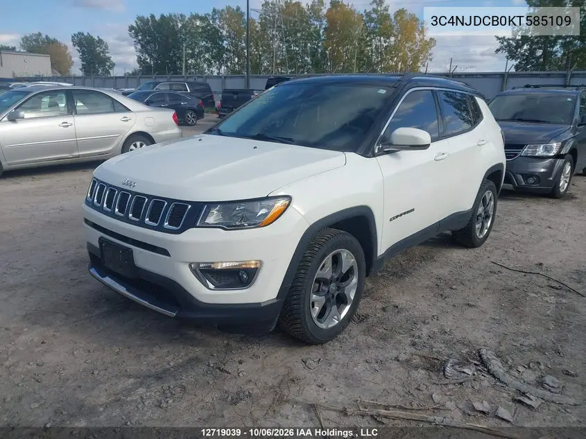 2019 JEEP COMPASS VIN 3C4NJDCB0KT585109 — фото 2