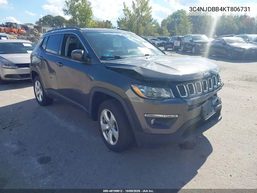 JEEP COMPASS 2019, VIN 3C4NJDBB4KT806731