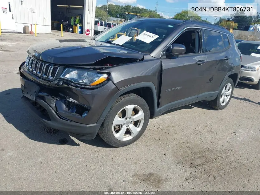 2019 JEEP COMPASS VIN 3C4NJDBB4KT806731 — фото 2