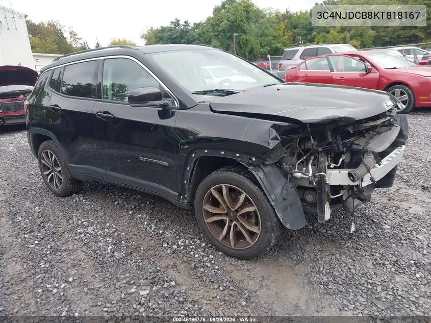 JEEP COMPASS 2019, VIN 3C4NJDCB8KT818167