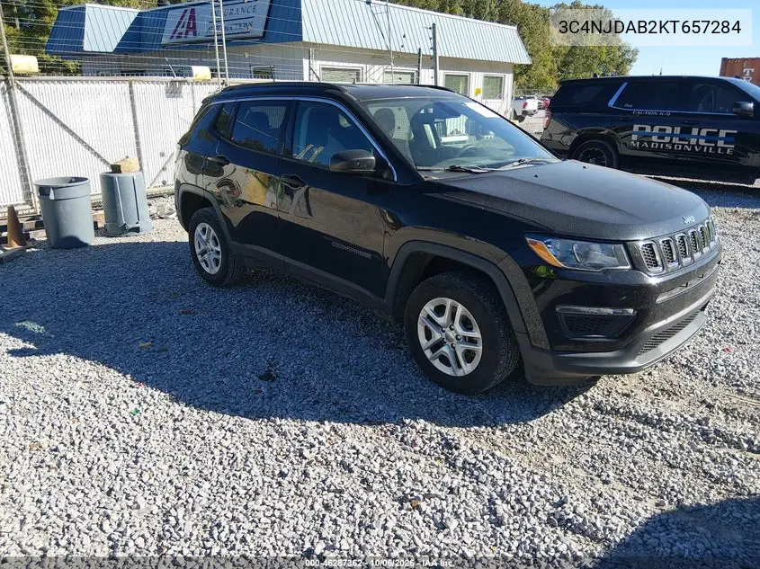 JEEP COMPASS 2019, VIN 3C4NJDAB2KT657284