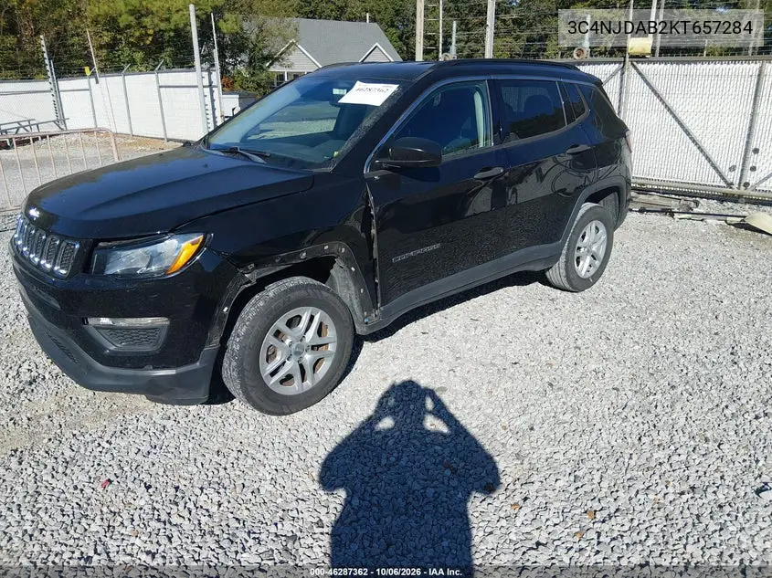 2019 JEEP COMPASS VIN 3C4NJDAB2KT657284 — фото 2