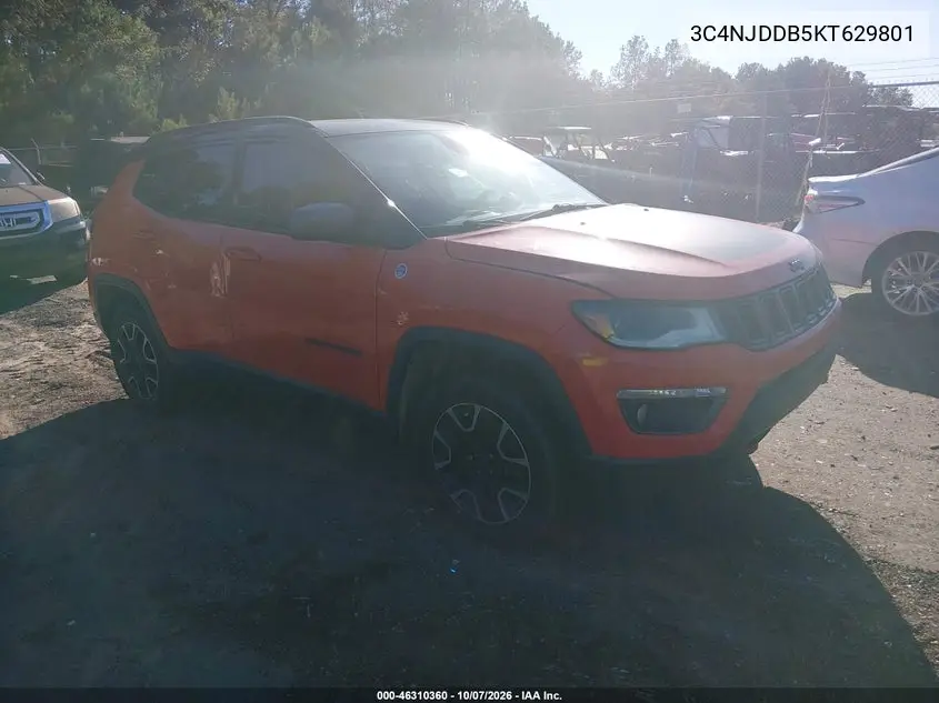 JEEP COMPASS 2019, VIN 3C4NJDDB5KT629801